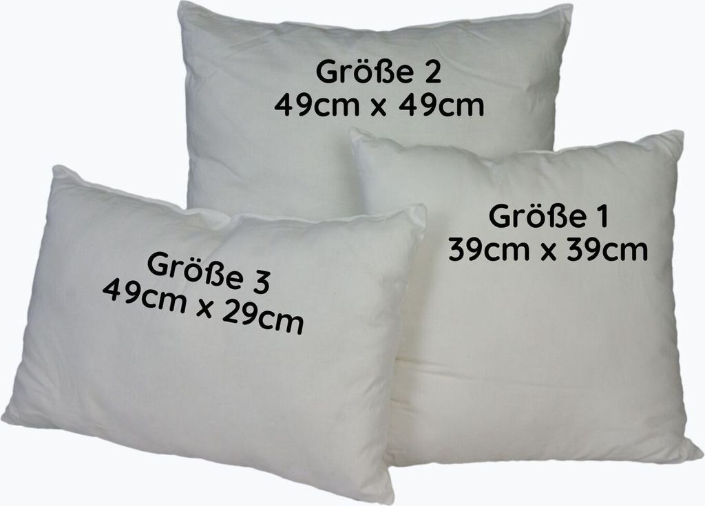 Kissenfüllung Füllkissen Inlay Polyester / Baumwolle - passen für Kissen 40x40cm, 50x50cm oder 50x30cm, Größe:Größe 3