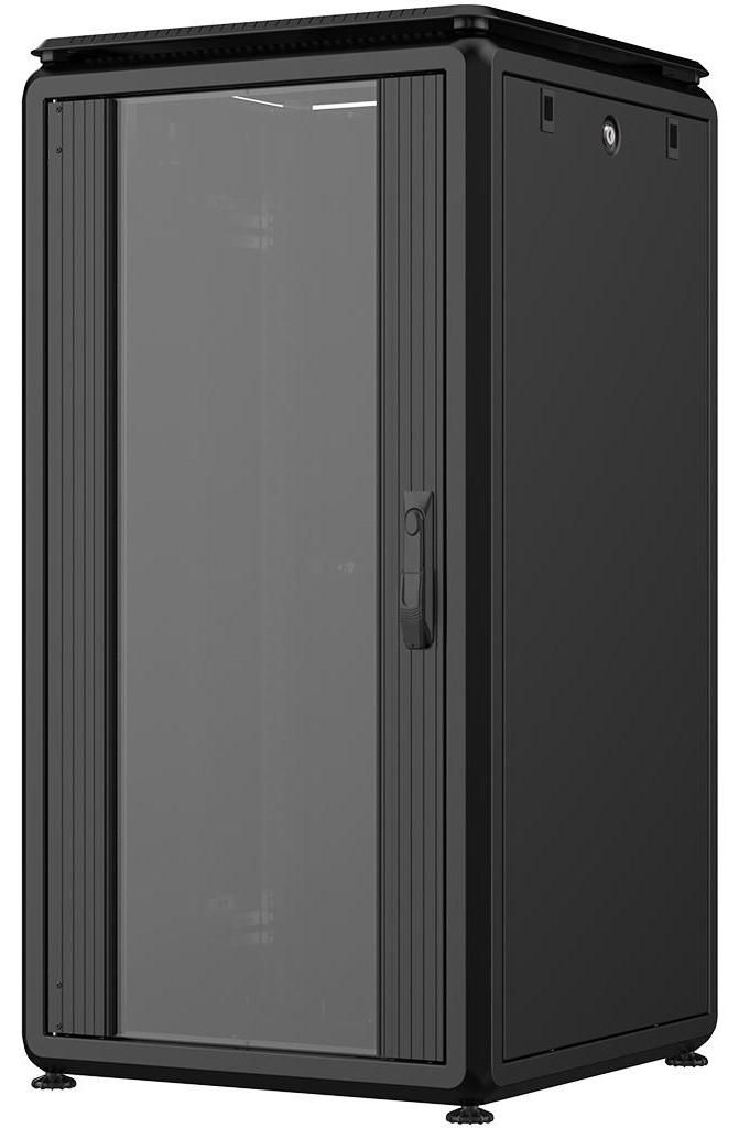 Rockstable 22HE 19 Zoll 600x600x1139mm (BxTxH) Serverschrank | Netzwerkschrank Glastür - Premium Line
