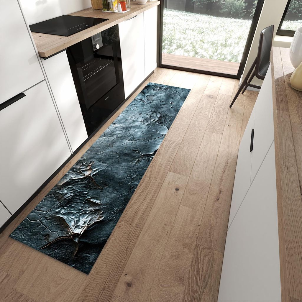 Küchenteppich 60x240cm rutschfest & abwischbar PVC Läufer - Oberfläche von Strukturierte