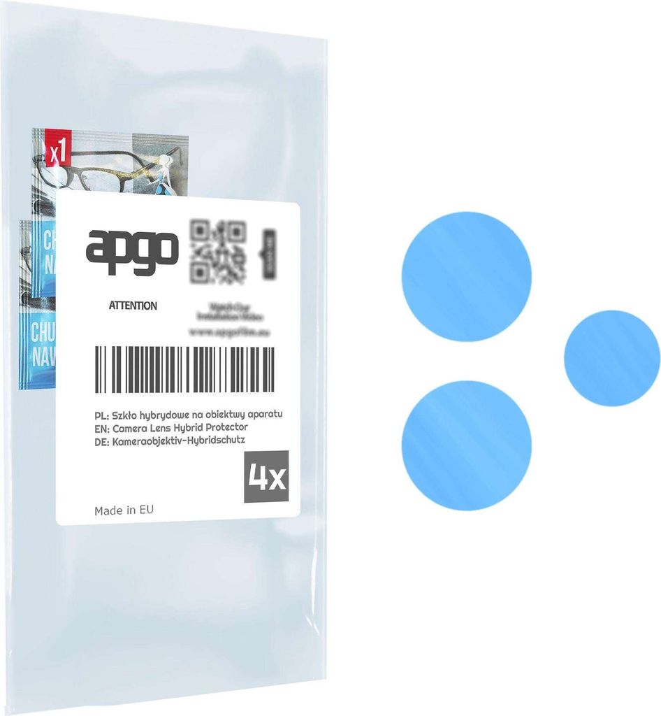 apgo 4 Stück Hybrid Kameraschutz, Kamera-Schutzglas kompatibel mit Huawei Enjoy 50Z, Linsenschutz, 9H Härte, Schutz für Kameraobjektiv, Anti-Kra...