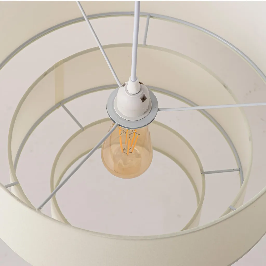Lampada a Sospensione Tessile LEVEL 38cm - Design 3 Livelli E27 - 5