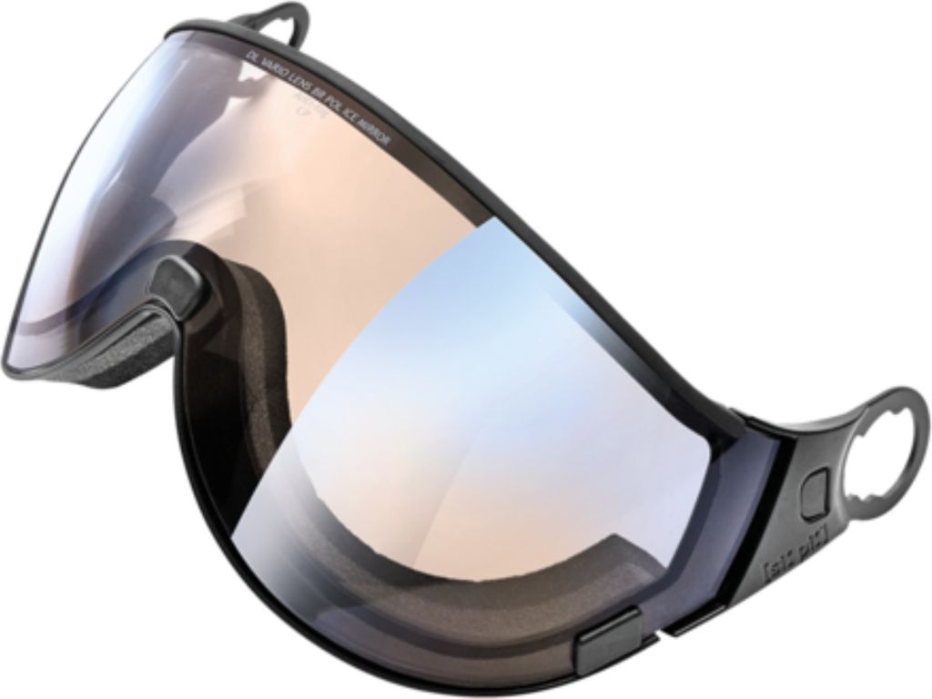 CP Skihelmvisier 16 dl Vario Lens brown pol ice Mirror Wechselvisier 1.6 für Skihelme CP inkl. foam