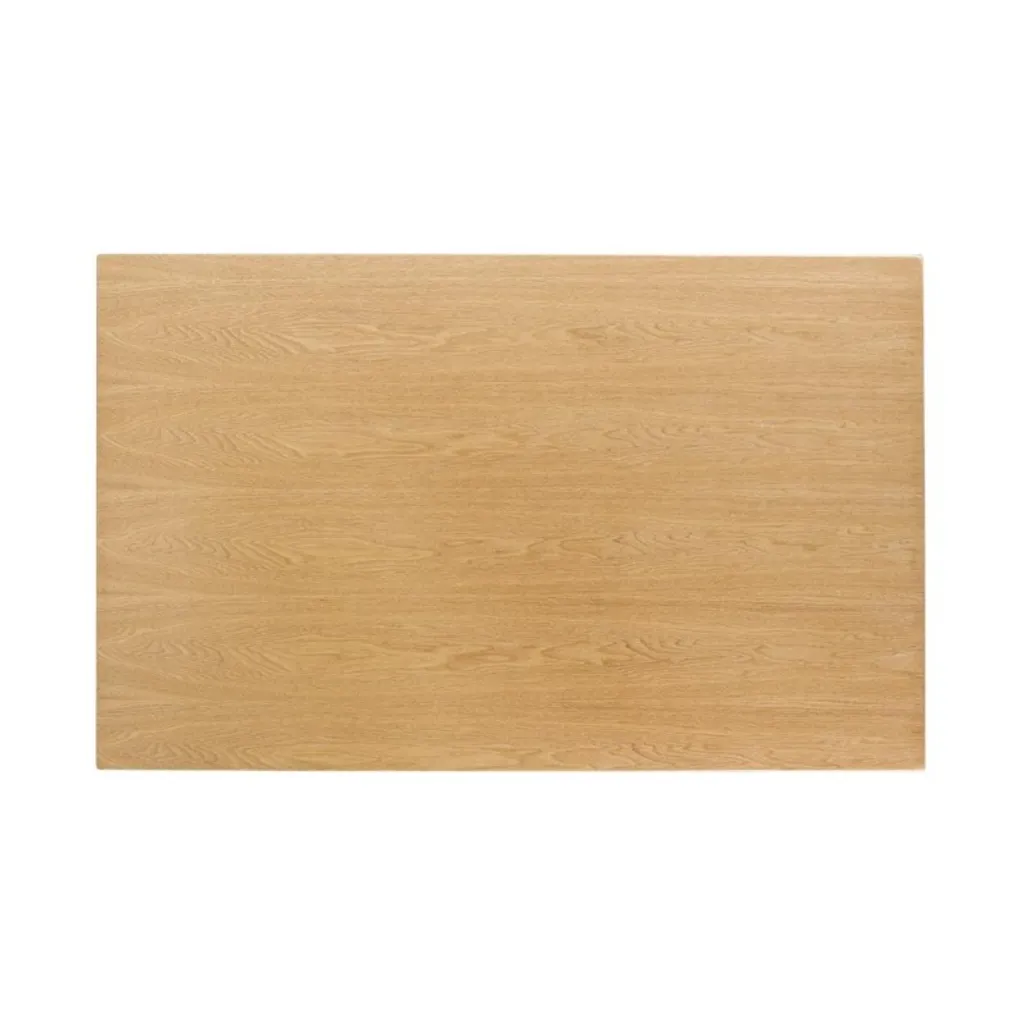 Plateau de bureau rectangulaire frêne pré-percé pour espace de télétravail