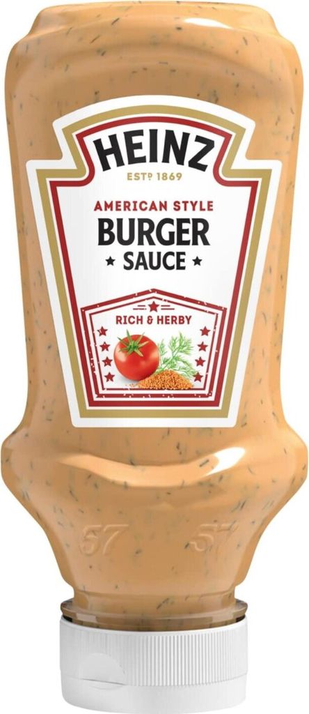 Heinz American Style Burger Sandwich Sauce cremig und Produktbild 