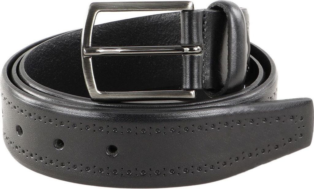 Vanzetti Leder Gürtel Leather Belt W80 Black schwarz