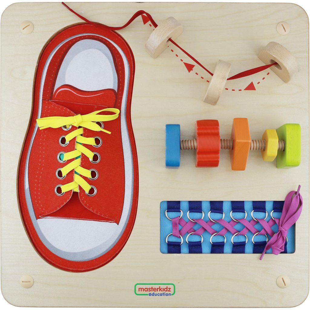Masterkidz Lerntafel – Manuelle Geschicklichkeits-Montessori-Schnürung