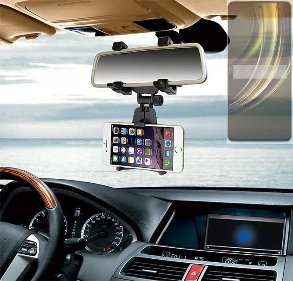 K-S-Trade Smartphone Halterung kompatibel mit Realme P1 Speed 5G Rückspiegel Halterung schwarz Auto Halterung KFZ Halter