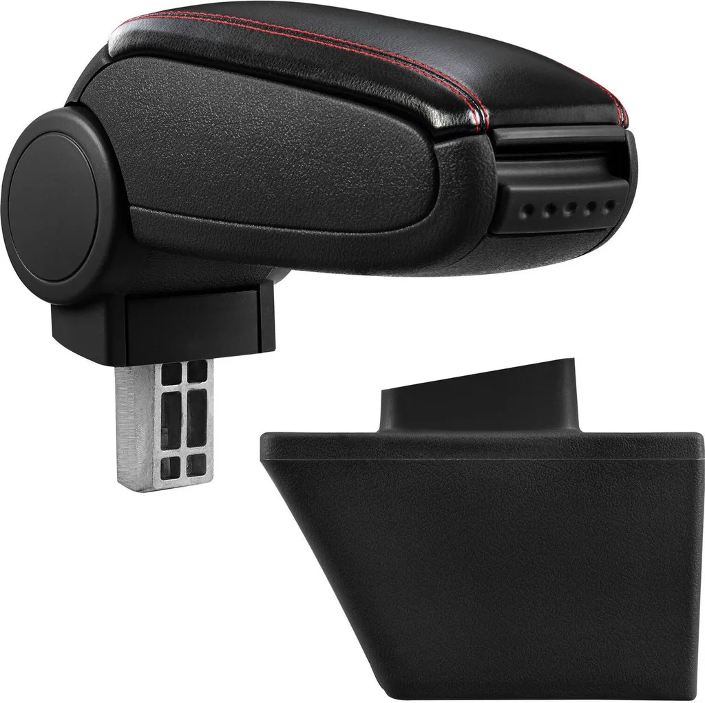 Copri bracciolo centrale in pelle nero / rosso per Opel Meriva A 2003-2010