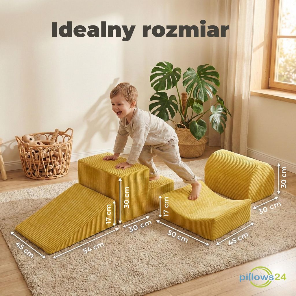 Pillows24 – Piankowe klocki dla dzieci z sztruksu | Zdjęcie produktu 