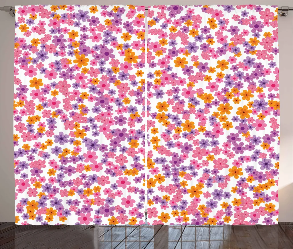 Tende Soggiorno Primavera ABAKUHAUS | Design Floreale Rustico 280x175