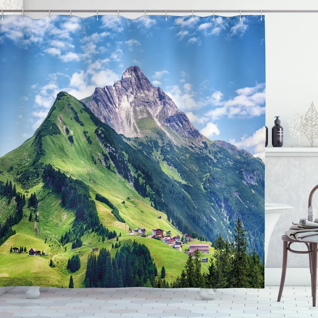 Tenda Doccia ABAKUHAUS 175x180 Tessuto Alta Densità - Top Ranking
