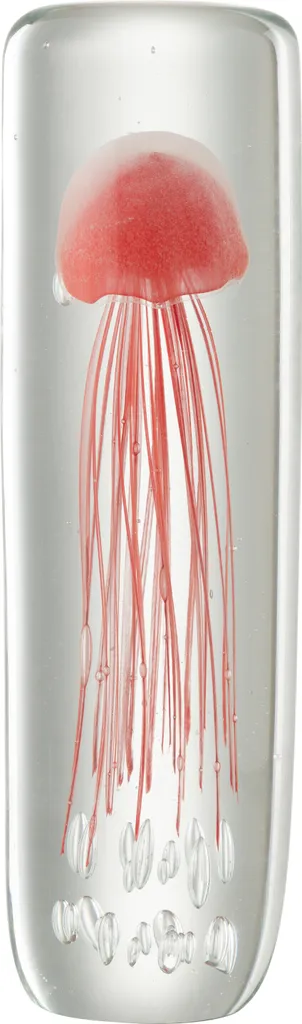 Presse-papiers Méduse en Verre Rouge - Objet de Décoration J-Line