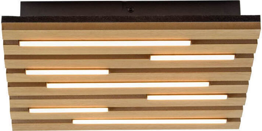 JUST LIGHT LED Deckenlampe AKUSTIK Akustikpanel mit Echtholzfurnier Eiche Wohnzimmer, Esszimmer, Flur, Küche, Büro, Schlafzimmer