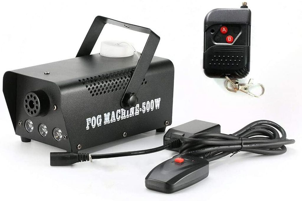 remote 500W RGB Nebelmaschine 3LEDs Fog Rauchmaschine Disco Fogger Nebelgerät 