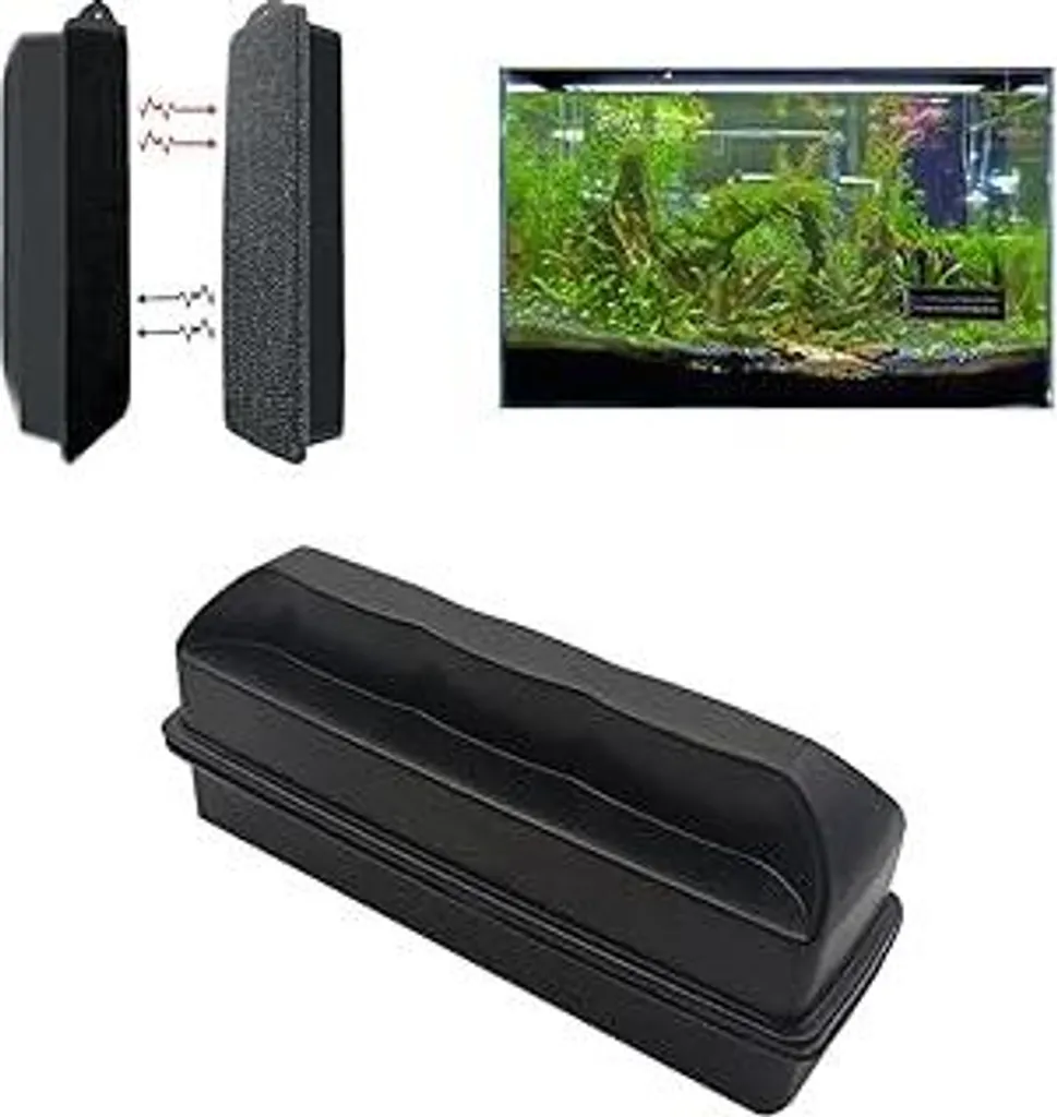 Acquario in vetro Spazzola magnetica potente Magnete per alghe Pulitore per vetri Magnete Pulitore per vetri dell'acquario Accessori per la pulizia dell'acquario, adatto per la pulizia di vetri con uno spessore di ?10 mm