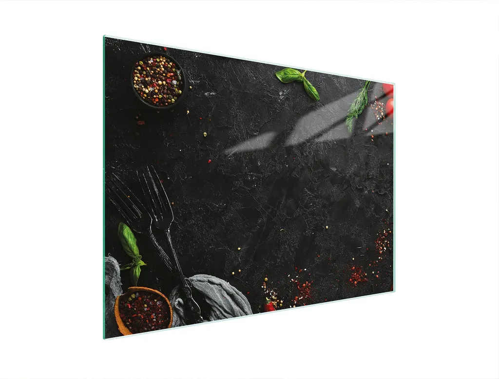 Copriforno Vetro Temperato 30x22 Ardesia Spezie - Design Salvaspazio