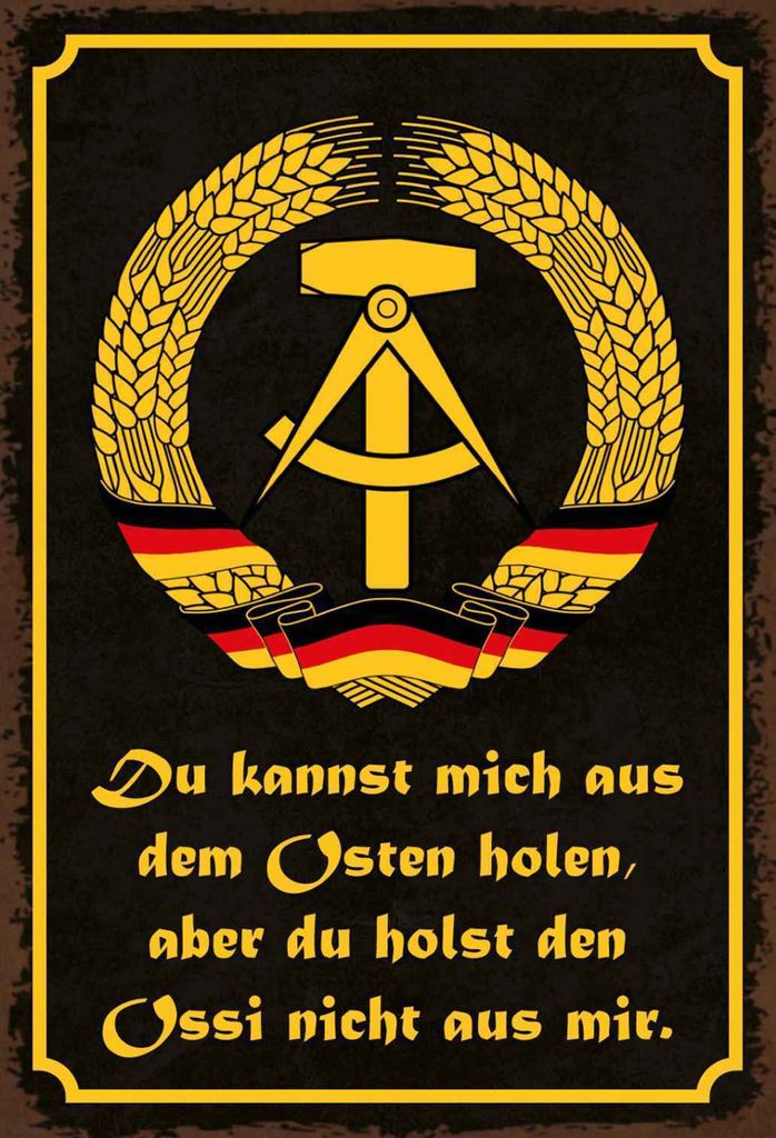 vianmo Holzschild 30x20 cm du holst Ossi nicht aus mir Produktbild 