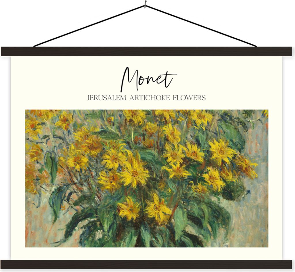 MuchoWow Textilposter Malerei - Alte Meister - Monet 150x113 cm mit schwarzem Rahmen - Wohnzimmer