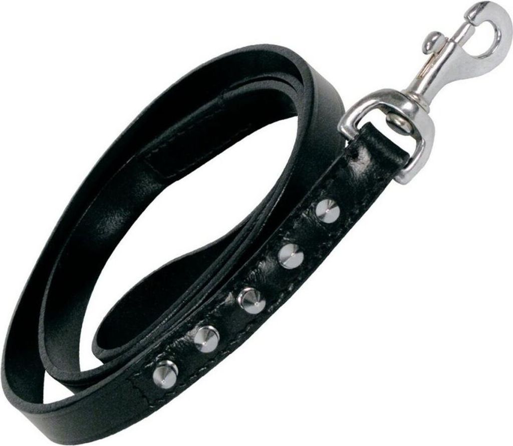 GLORIA Schwarzer Lederriemen 1 Fila Spikes 105CM