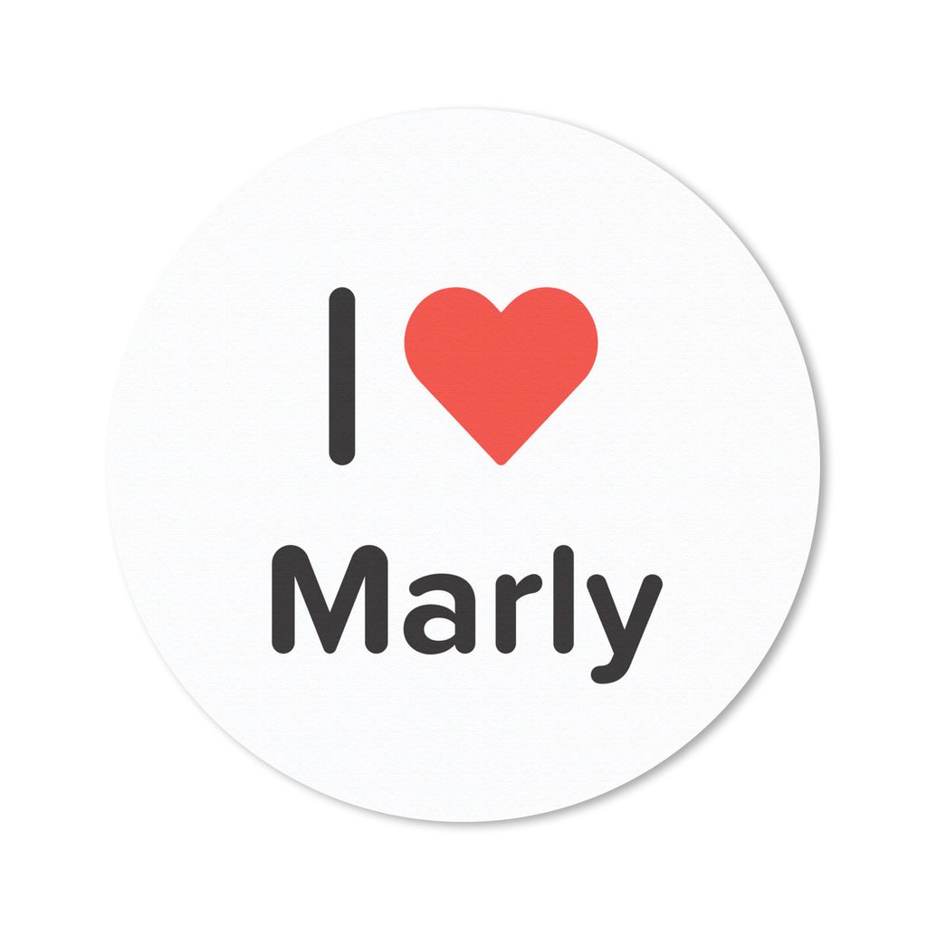 MuchoWow Mauspad Mousepad Ich liebe - Marly - Mädchen 20x20 cm - Mousepads - Maus Mat - Pad - Mausunterlage - Schreibtischmatte