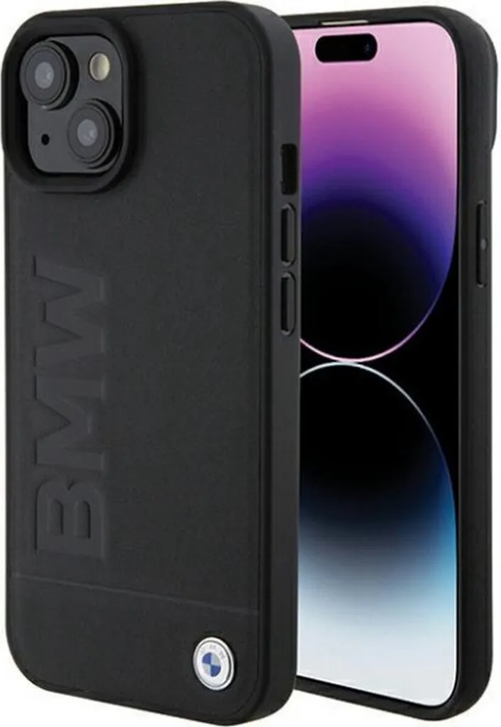 BMW Custodia iPhone 15/14/13 Magsafe Pelle Nera BMHMP15SSLLBK