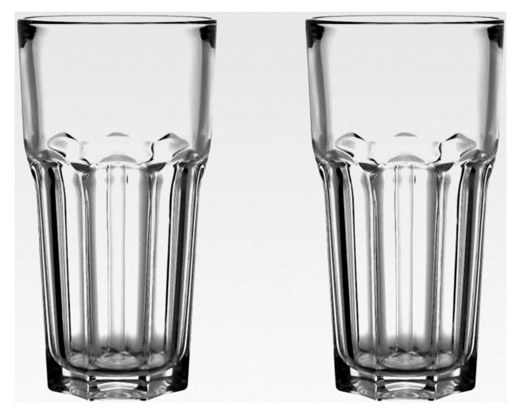 2er Set Glas Pokal 65cl - Cocktail Longdrink Latte Wasser Limo - spülmaschinenfest