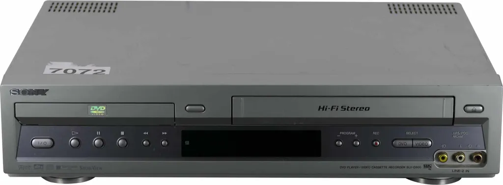 Combiné DVD Magnétoscope Sony SLV-D900 Lecteur Enregistreur Polyvalent Argent