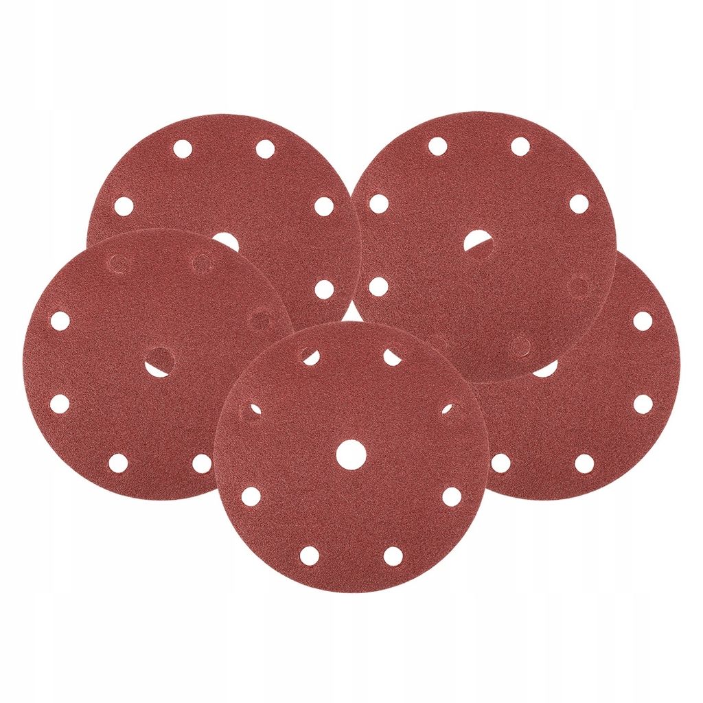 NEO TOOLS 5 Stück Schleifpapier 125mm Klett, Profi 125 Schleifscheiben Rund 9 Loch für Exzenterschleifer (Mit Körnung 40/60/80/100/120/180/240)