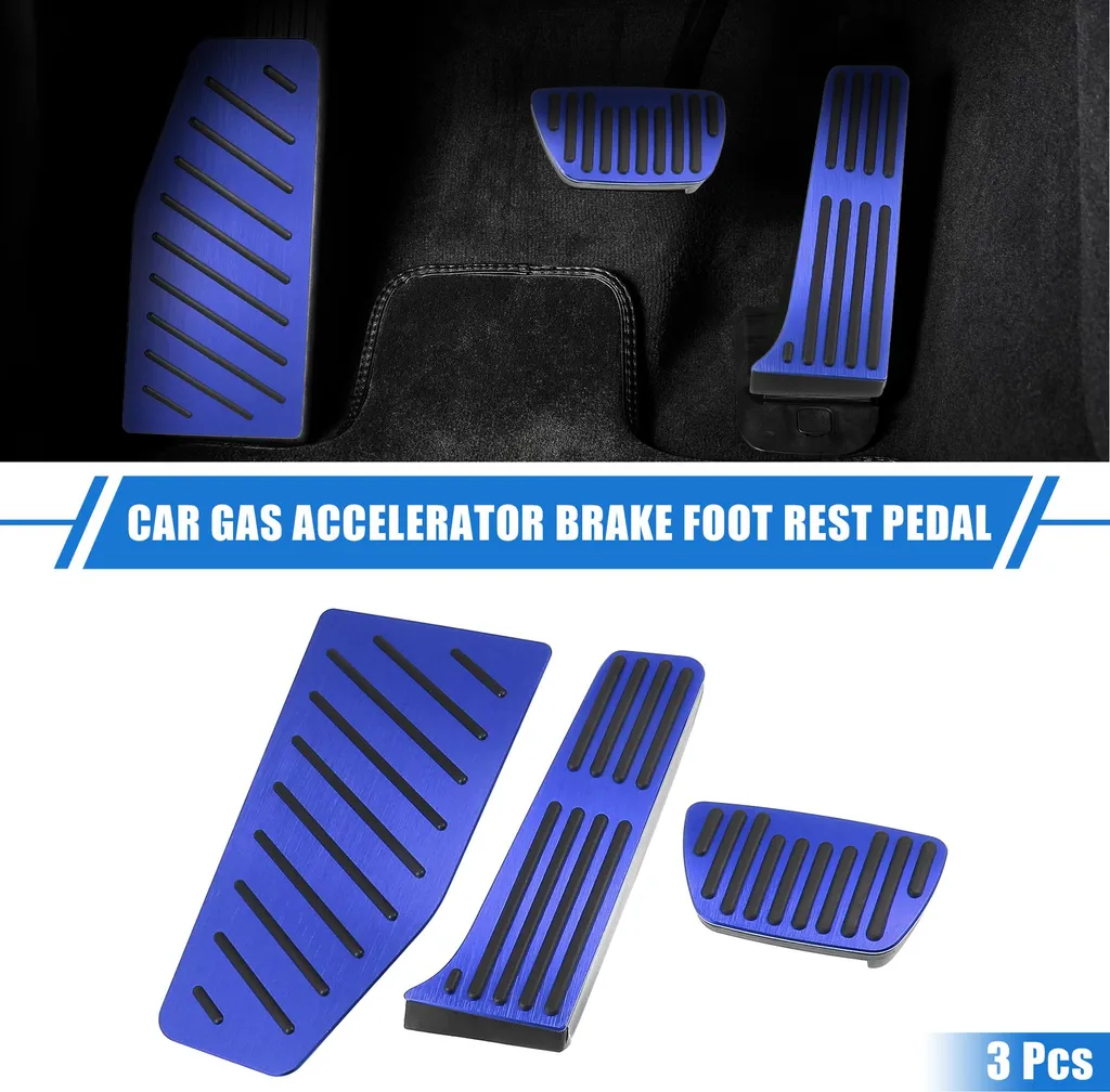 Pédale de voiture antidérapante pour Toyota Rav4 kit alu bleu 3pcs