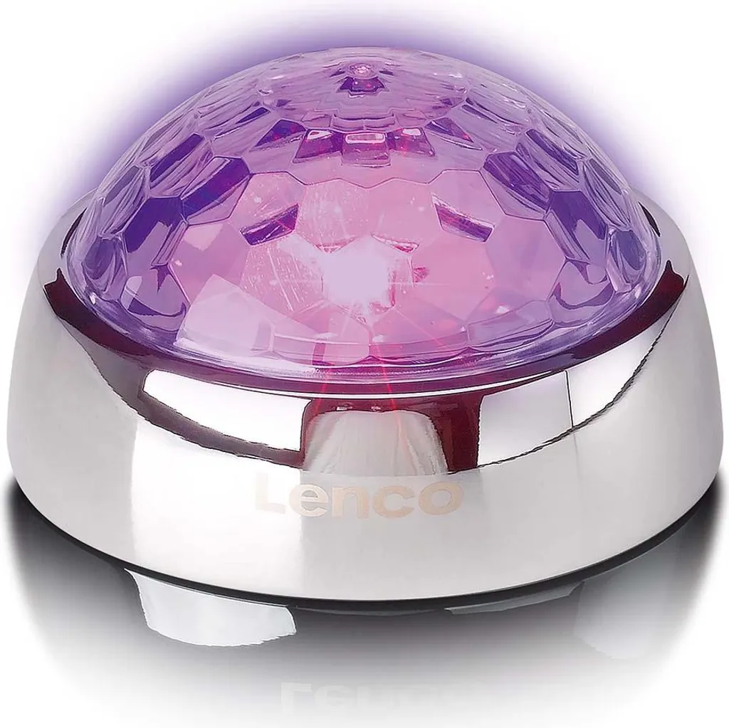 Stabilisateur de disque vinyle argenté 250g avec éclairage LED doux