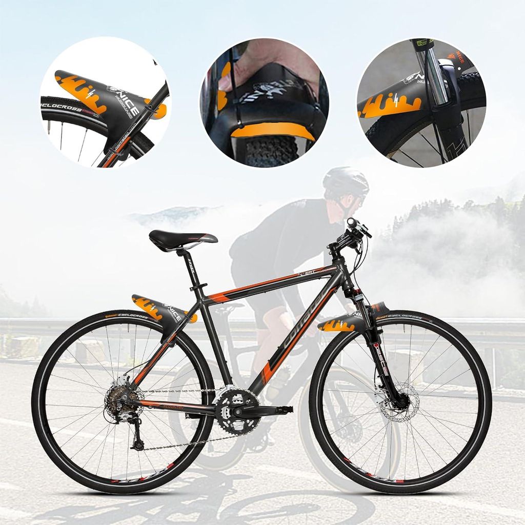 Schutzbleche für Mountainbikes, 2 Stück, Schutzbleche, kompatibel mit Vorder- und Rückseite, 26, 27,5, 29 Zoll, Plus-Size und Fat-Bike Fahrradac...