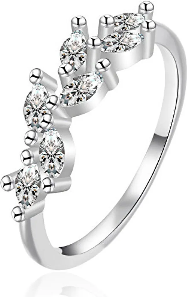 Anello in argento con zirconi AGT-R42W - Circonferenza: 54 mm.