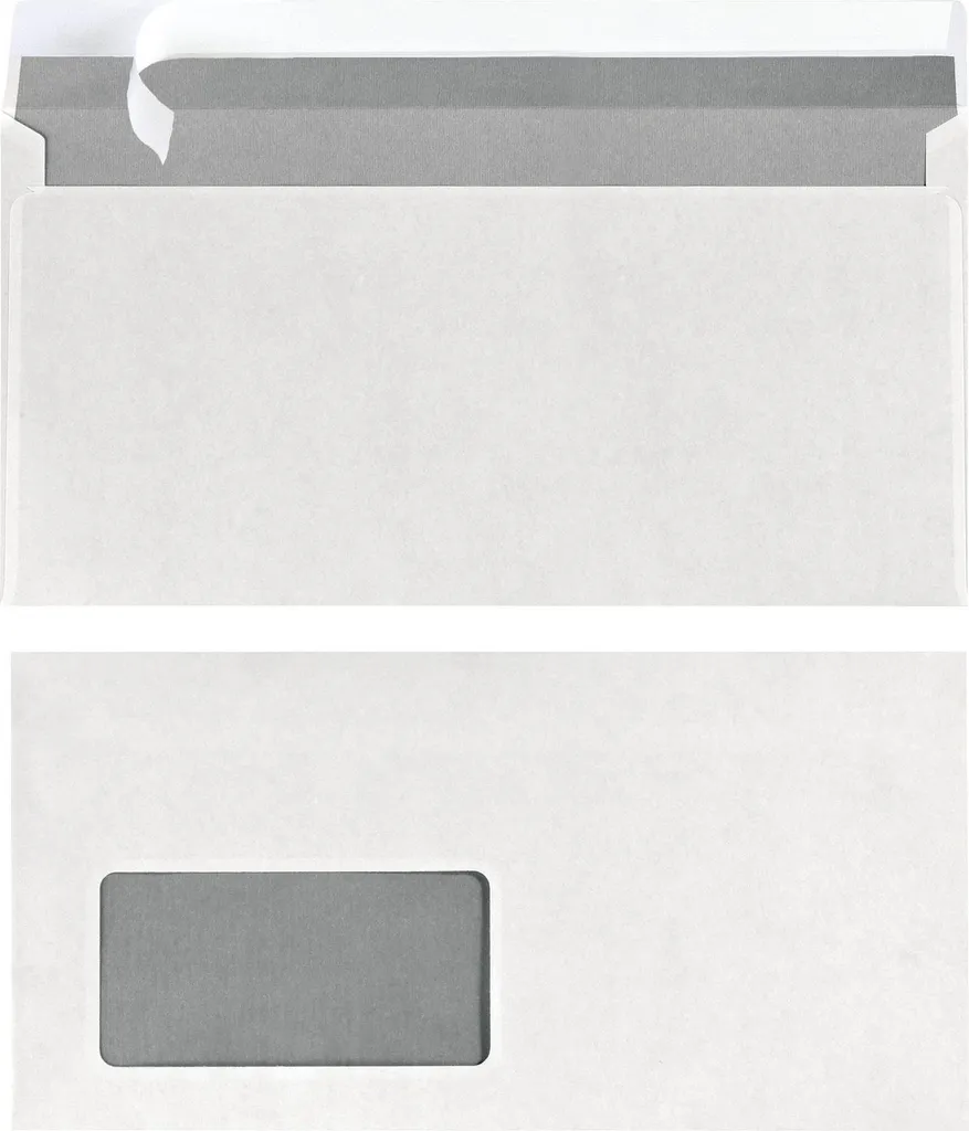 herlitz Enveloppe DIN Long avec Fenêtre Blanche pour Courrier de Bureau