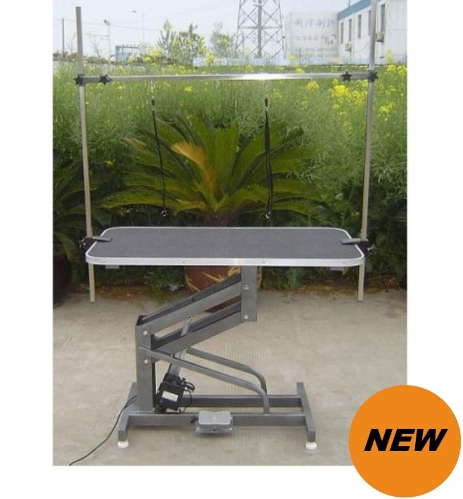 Trimmtisch für Hunde – Große Tischplatte 110 cm - Welpen- und Hundepflege – 2 Schlaufen – doppelter Trimmarm – verstellbar – bis zu 100 kg