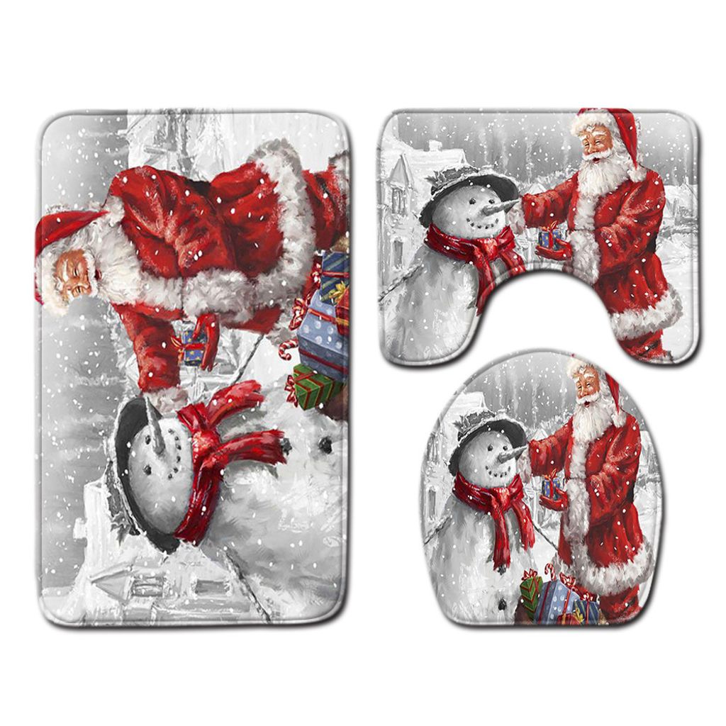 3-teiliges Weihnachtsbadezimmerset für Dekorationen