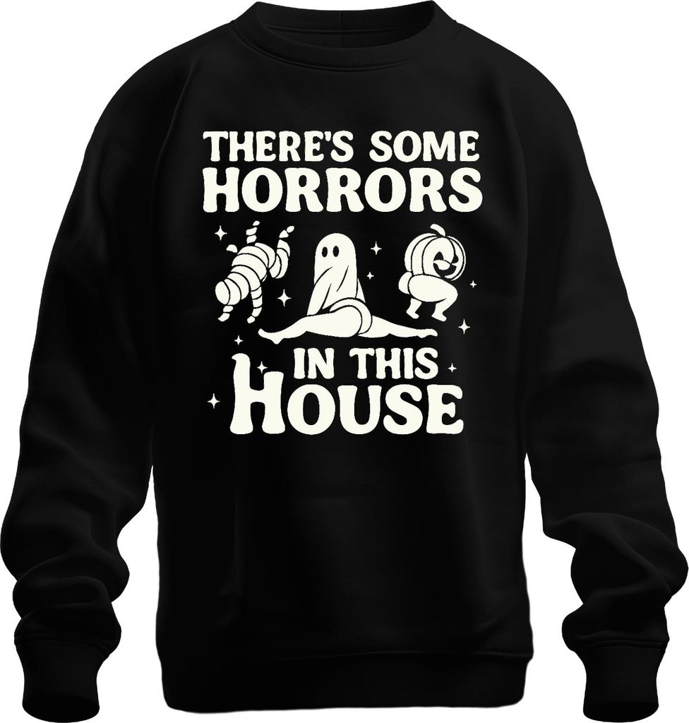 There's Some Horrors In This House Halloween Geist Twerking Lustig Uni Sweatshirt Pullover, Schwarz, L
