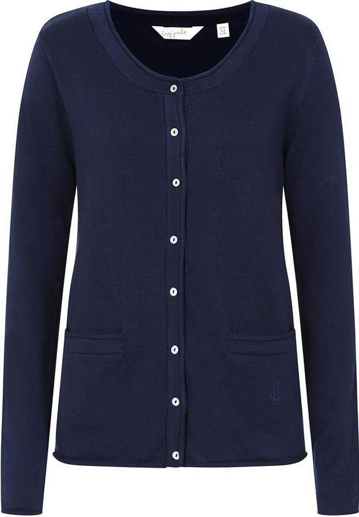 Lazy Jacks - Strickjacke für Damen, Jerseyware LJ342 (XS) (Marineblau)