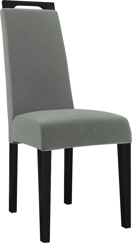MIRJAN24 Polsterstuhl K79, Esszimmerstuhl aus Buchenholz, 59x45x100 cm, Stuhl (Holzfarbe: Schwarz, Stofffarbe: Magic Velvet 2217)