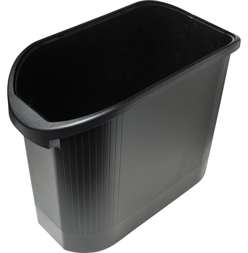 Corbeille à papier Exacompta TopLine Office Noire 14L Design Robuste