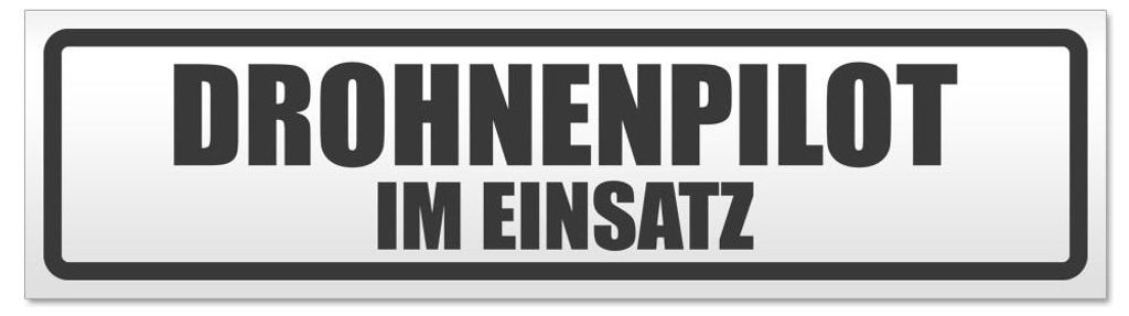 Kiwistar - Autoaufkleber - Dunkelgrau - 60 x 16 cm - Drohnenpilot Im Einsatz - Hinweis Aufkleber Sticker für Auto, Kfz, Fahrrad, PKW, LKW