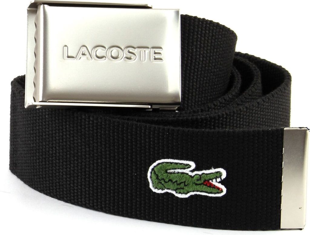 Pasek LACOSTE Casual Woven Strap W100 Czarny czarny Zdjęcie produktu 