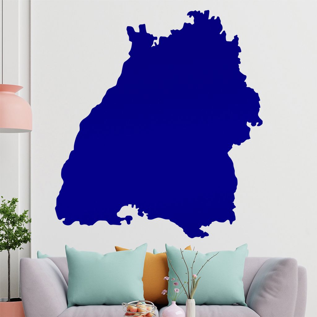 KIWISTAR Bundesland Baden-Württemberg - Stuttgart Schwarzwald Wandtattoo in 6 Größen - Wandaufkleber Wall Sticker - Dekoration, Küche, Wohnzimm...
