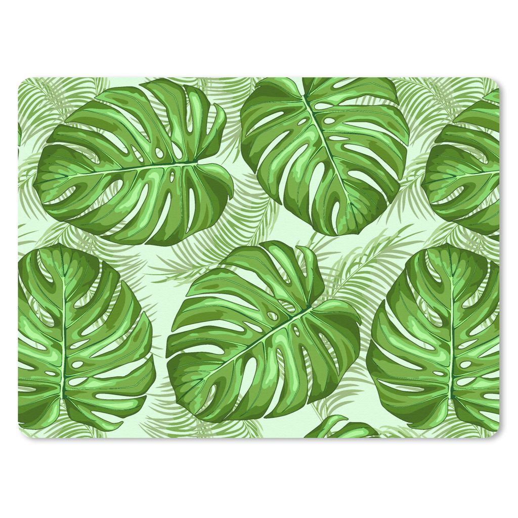 MuchoWow® Mauspad Mousepad Monstera - Palmenblatt - Muster Produktbild 