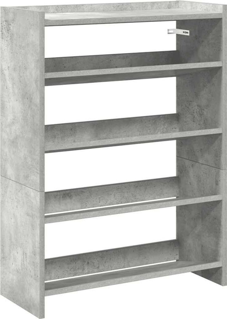 Schuhregal Betongrau 60x25x81 cm Holzwerkstoff