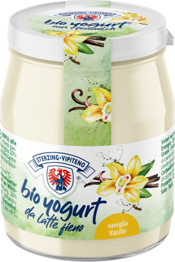 VANILLE-JOGURT MIT HEUMILCH, GLUTENFREI, 150 g (GLAS) - STERZING-VIPITENO