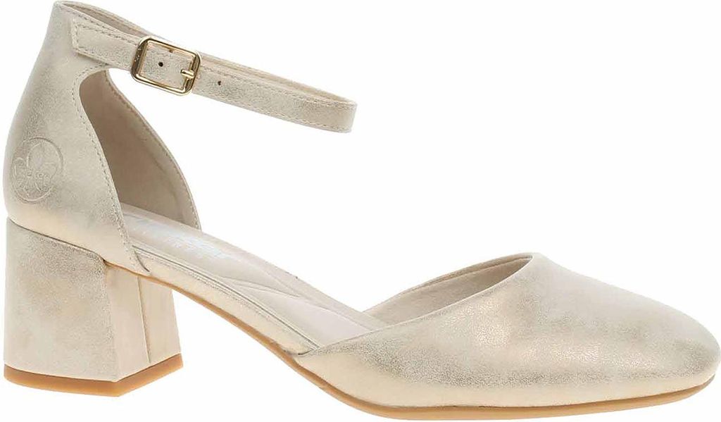 Rieker Damen Pumps Fesselriemen metallic Blockabsatz 44762, Produktbild 