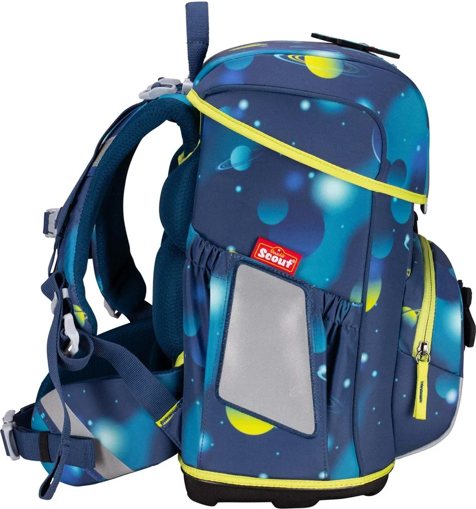 Scout Neo Planets : Sac d'école LED bleu marine - Set complet 4 pièces - 3