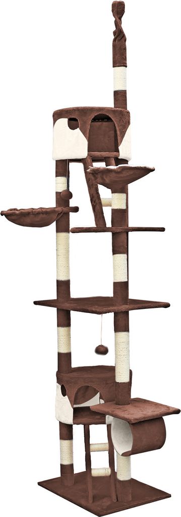 Wiltec Kratzbaum 240-260 cm beige/braun, Katzenkratzbaum Produktbild 1