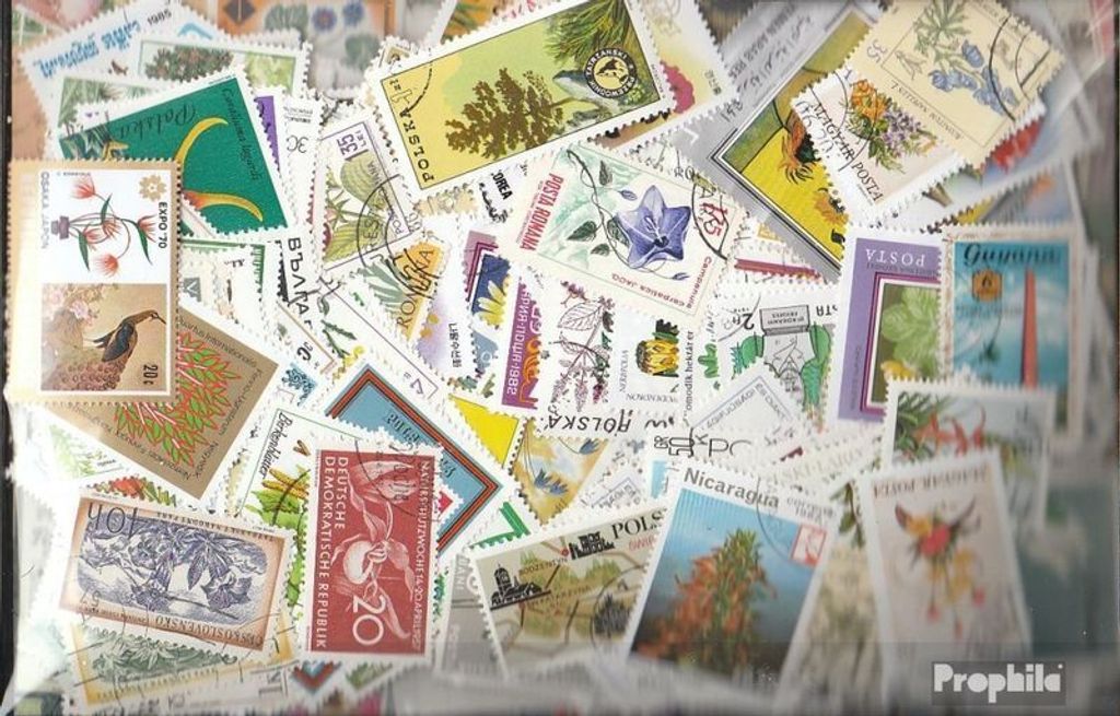 Briefmarken Motive 1000 verschiedene Blumen und Pflanzen Produktbild 