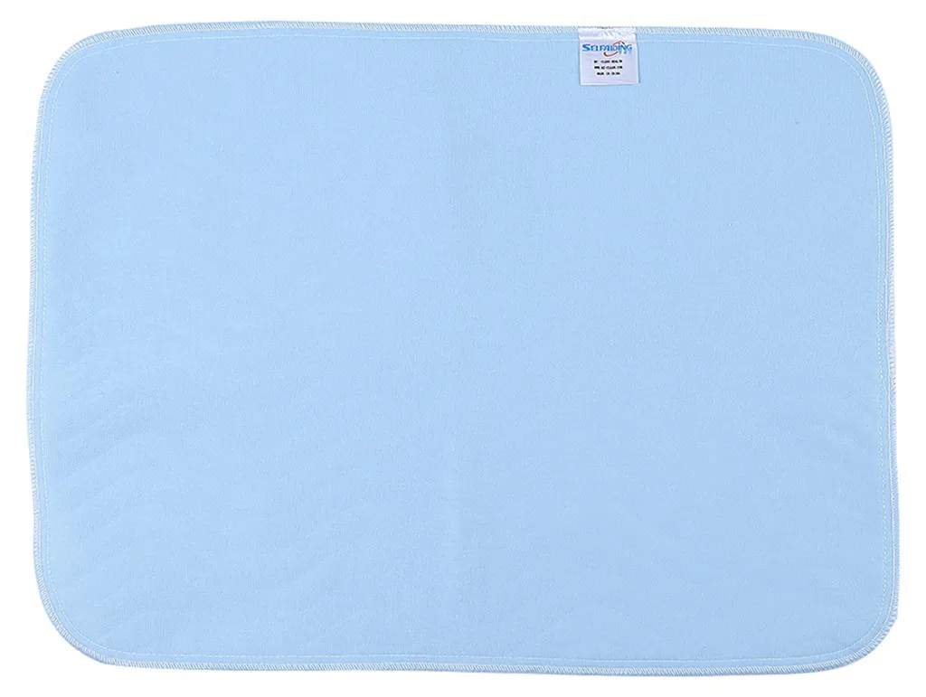 Protection absorbante adulte lavable 45x60 cm, lot de 6 alèses bleues